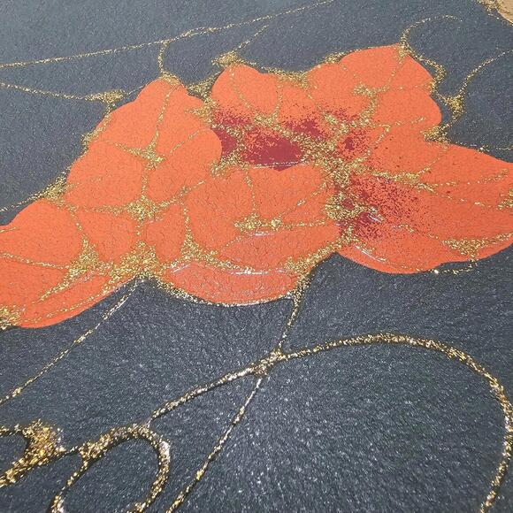 Japanese Norleans Serving Tray With Fall Design Vintage Mid-Century Modern - Picture 5 of 8